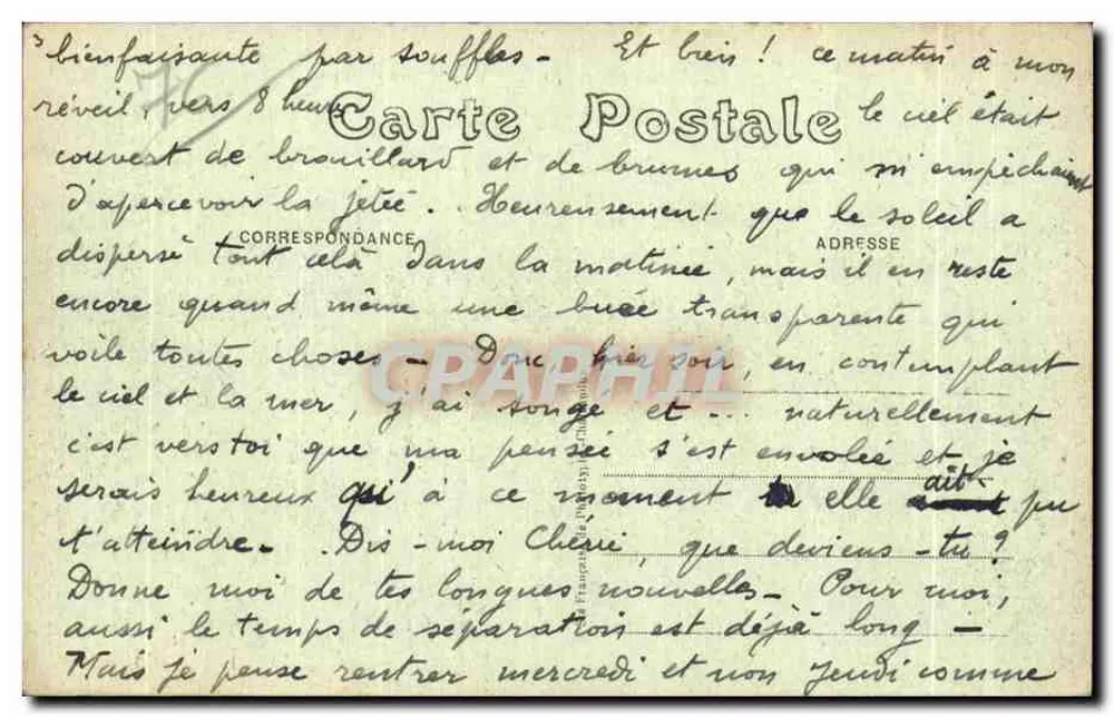 Dieppe - Le Quai du Hable - Le Chenal — Verlag Dijon - Rückseite
