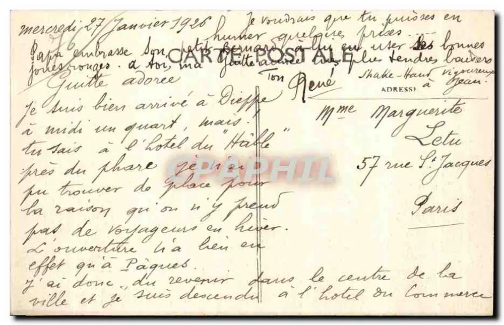 Dieppe — Boulevard de Verdun — L. Vidière editora — Dieppe - Verso