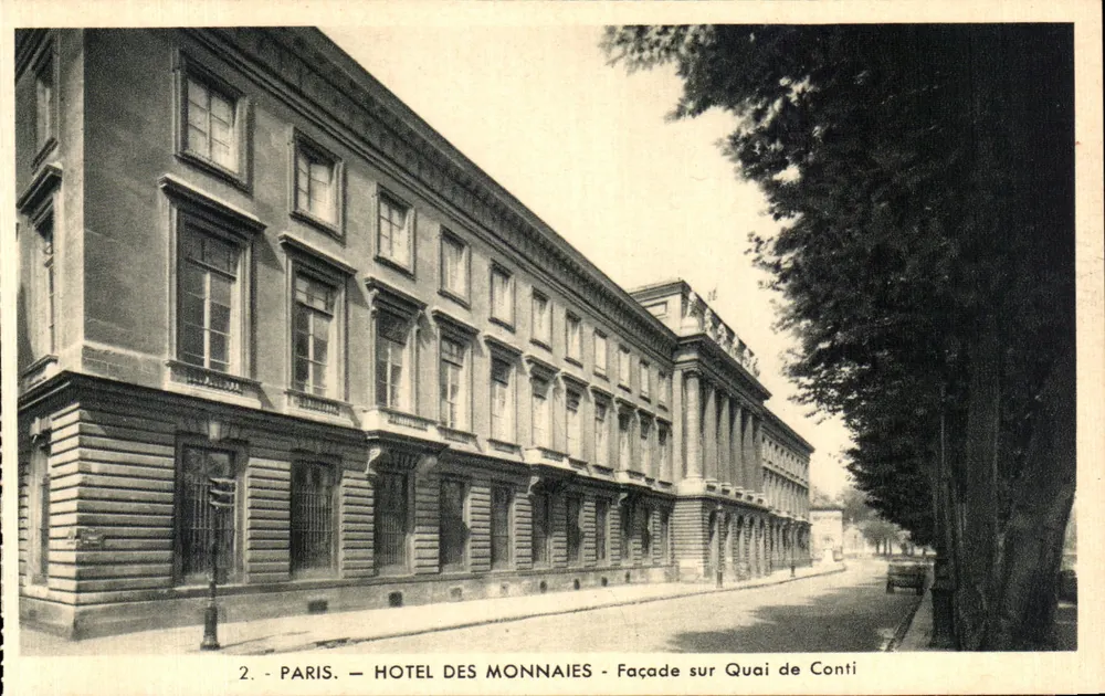 Paris — Hôtel des Monnaies — Fassade am Quai de Conti - Vorderseite