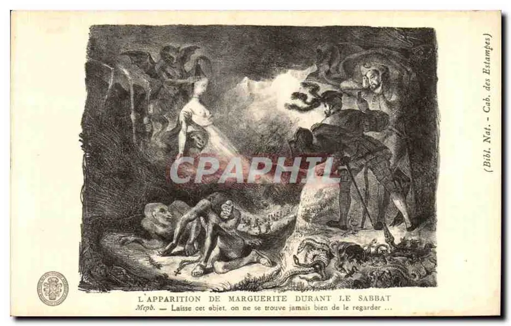 Die Erscheinung von Marguerite während des Sabbats — Bibliothèque Nationale des Estampes — n° 147 - Vorderseite