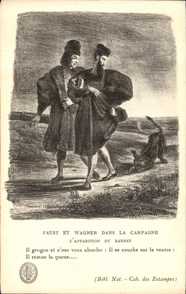 Faust und Wagner auf dem Lande — Die Erscheinung des Barbet — Bibliothèque Nationale, Cabinet des Estampes - Vorderseite