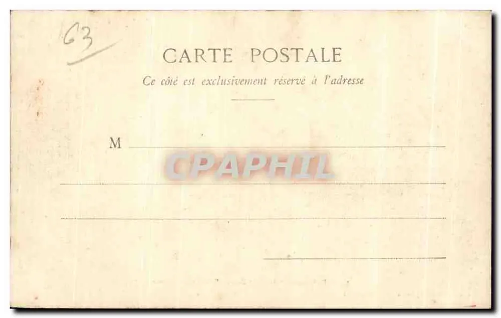 Gurgelraum — Einrichtung Mont-Dore — Lib. Bongé-Béal, 21, Rue de l'Écu, Clermont-Ferrand - Rückseite