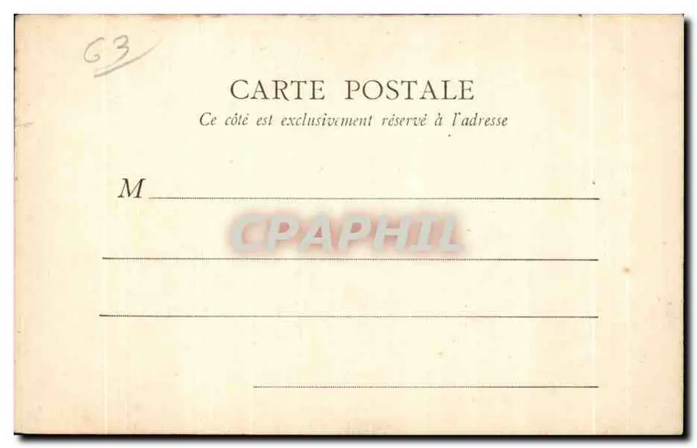 Cabine de luxo — Mont-Dore — B.F., Paris - Verso