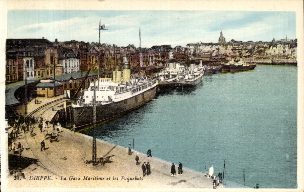 Dieppe — Die maritime Station und die Liners — G. Arrand, Nantes - Vorderseite
