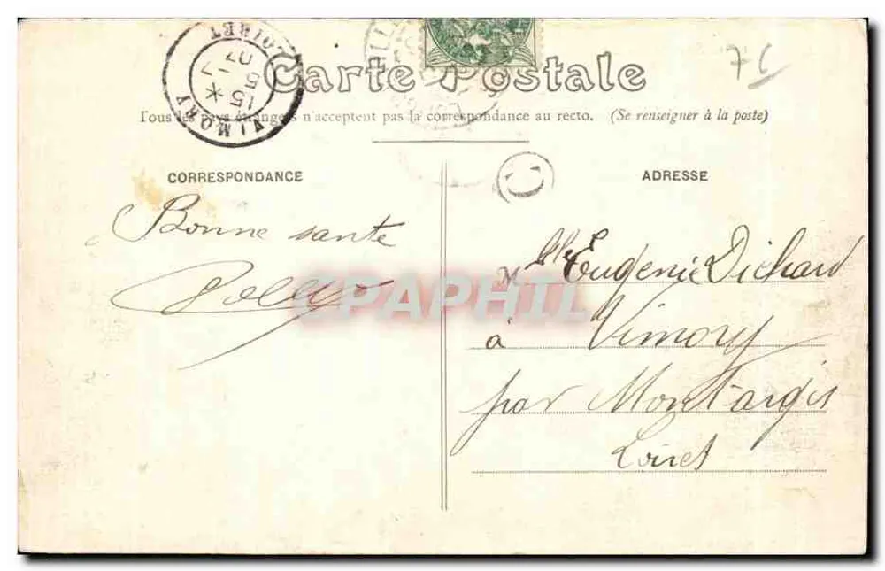 Dieppe — A Pontão — E. Hauchand, n°1281 - Verso