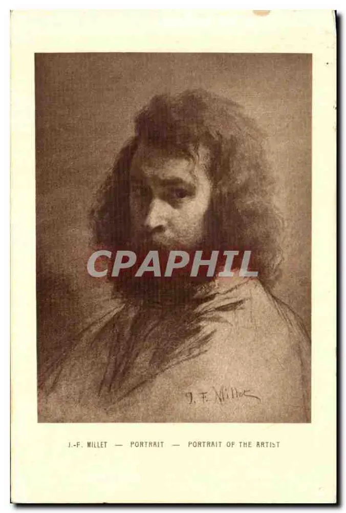 J.-F. Millet — Portrait — Portrait of the Artist — éditeur Braun & Cie, n° 15071 - Vorderseite