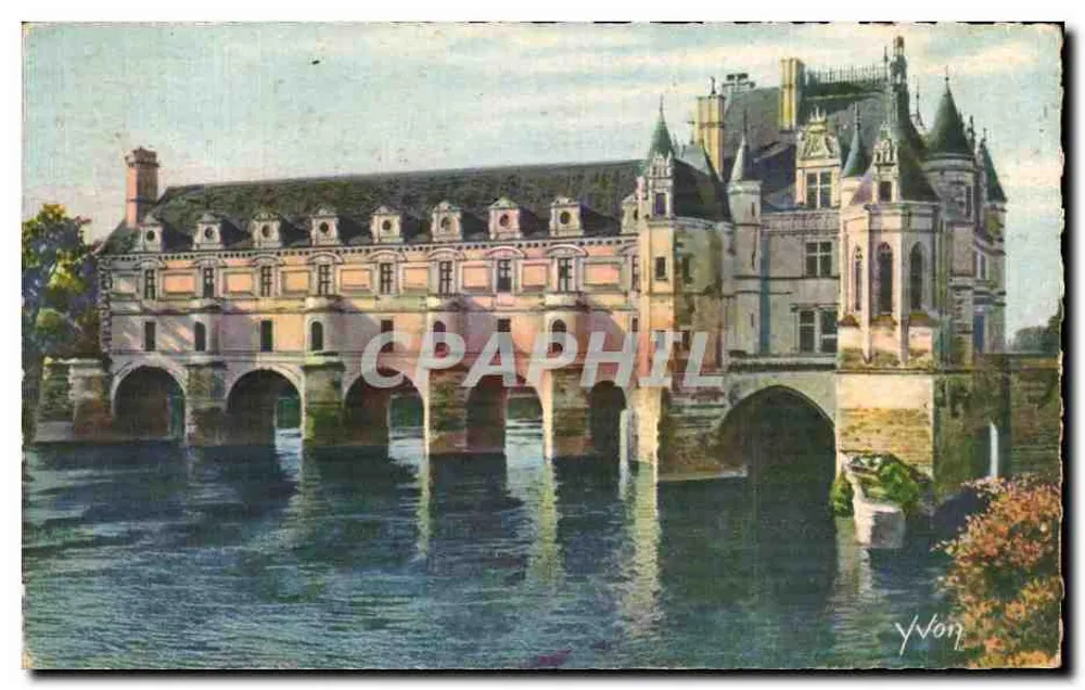 Chenonceaux — A vista do castelo, fachada leste — YVON - Frente