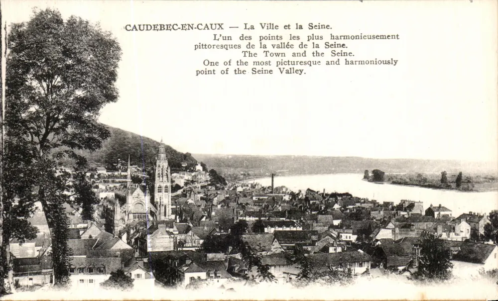 Caudebec-en-Caux — Die Stadt und die Seine — Verlag M. Letellier, Paris - Vorderseite