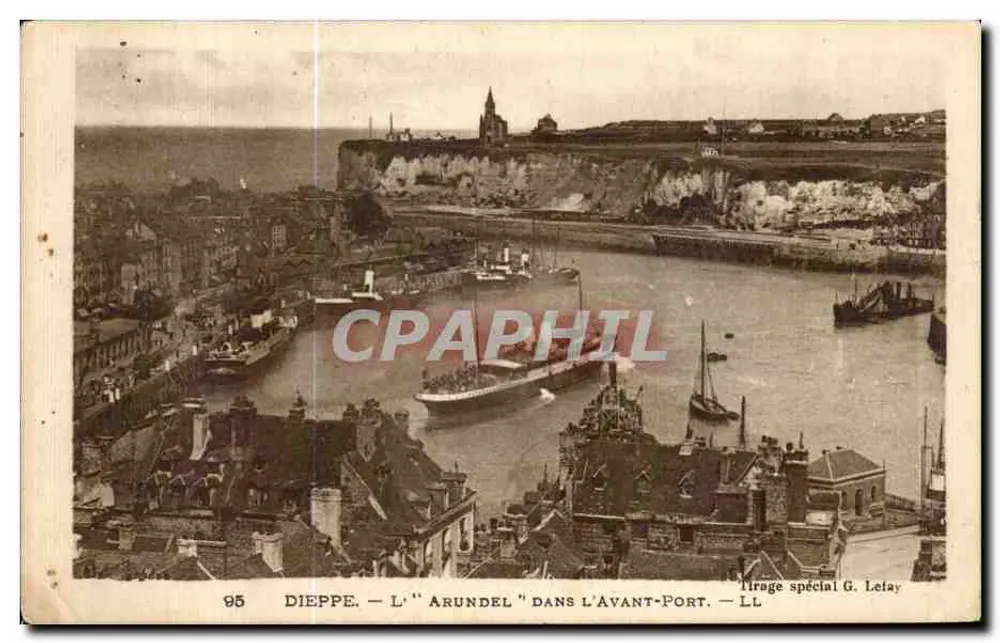 Dieppe — L'"Arundel" dans l'Avant-Port — Tirage spécial G. Lefay - Vorderseite