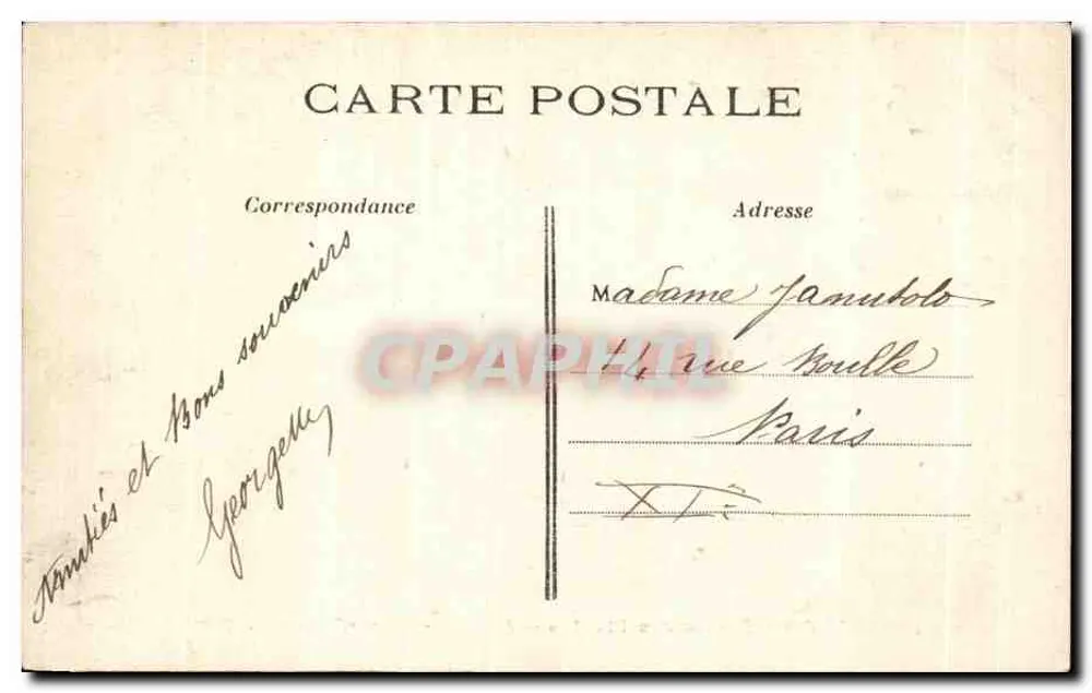 Paris (5ème) — Jardin des Plantes — Wildschwein — Sus scrofa (Europa, Afrika Sept.) — J.H. - Rückseite