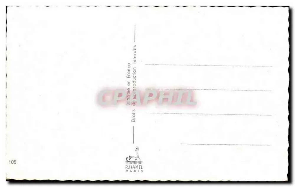 Arranjo de rosas — em um vaso azul — R. HAMEL PARIS n°105 - Verso