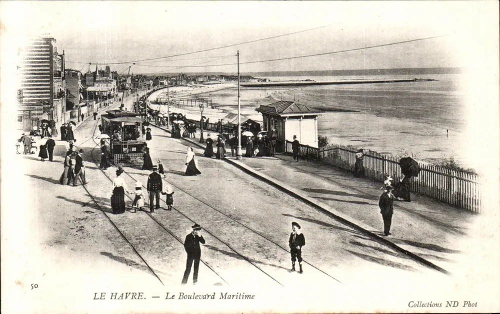 Le Havre — O Boulevard Marítimo — Collections ND Phot - Frente