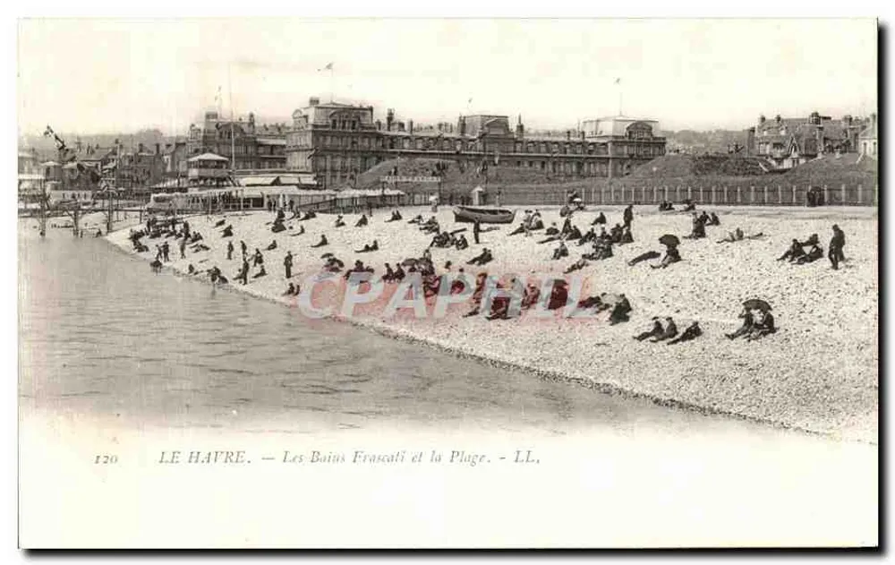 Le Havre — Die Frascati-Bäder und der Strand — LL, Nr. 120 - Vorderseite
