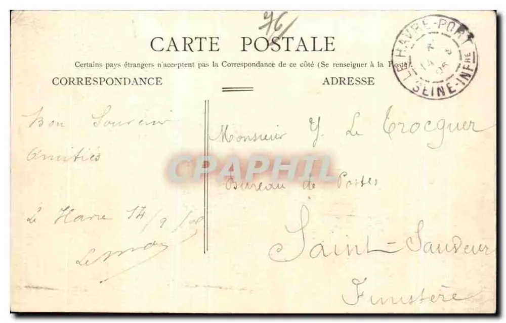 Le Havre — Der Königshafen — Verleger unbekannt - Rückseite