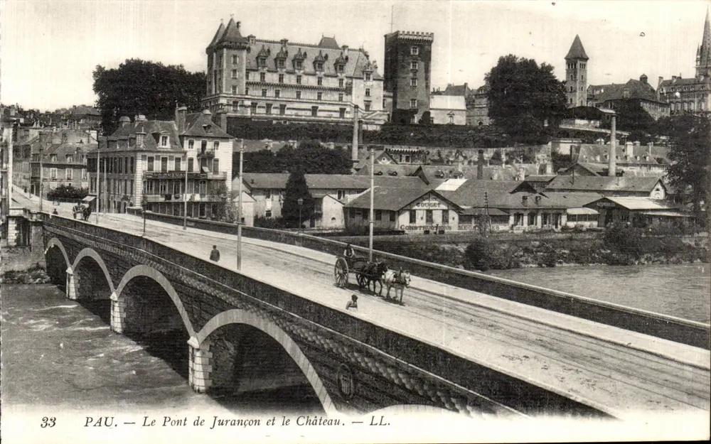 Pau — Die Brücke von Jurançon und das Schloss — LL. - Vorderseite