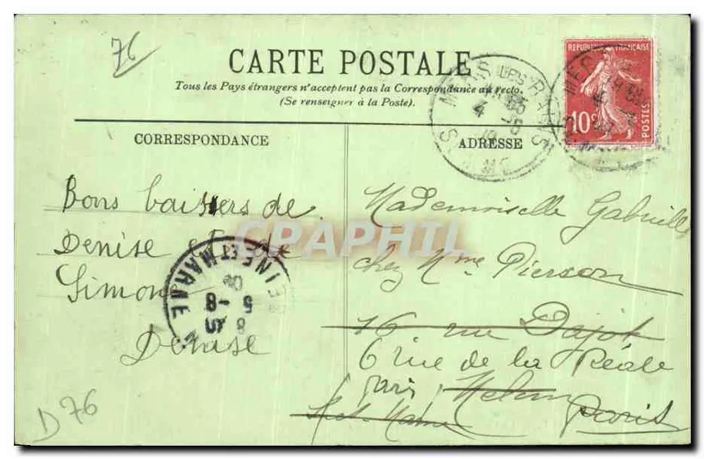 Le Tréport — Das Casino und das Hotel de la Plage — LL. n°32 - Rückseite