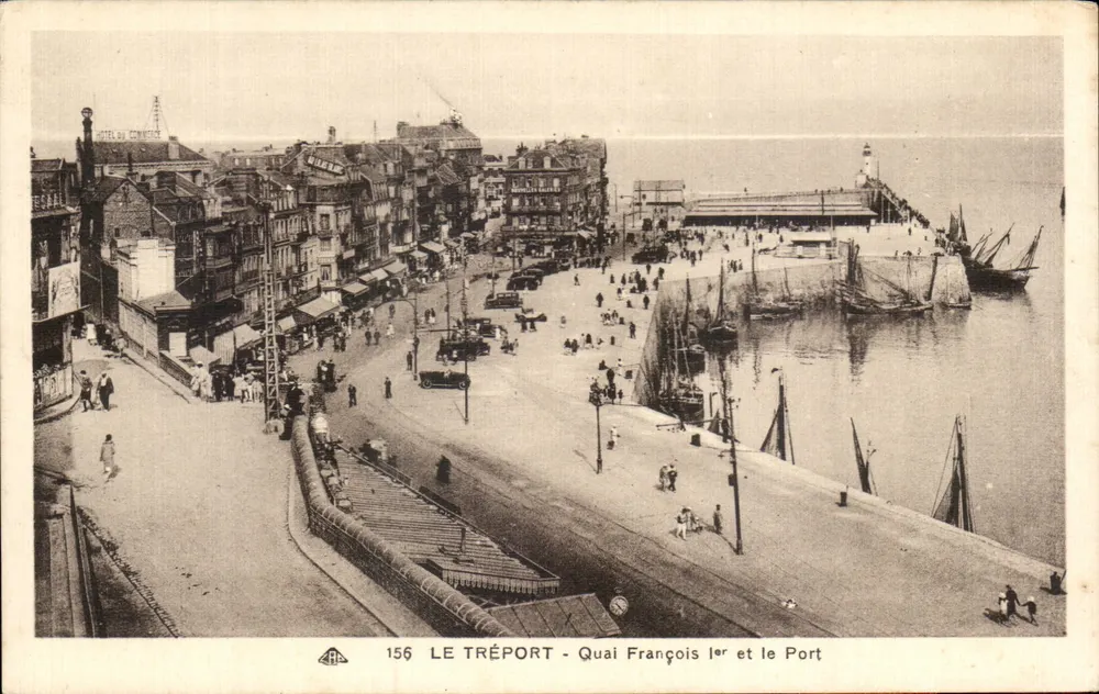 Le Tréport - Quai François 1er und der Hafen - Vorderseite