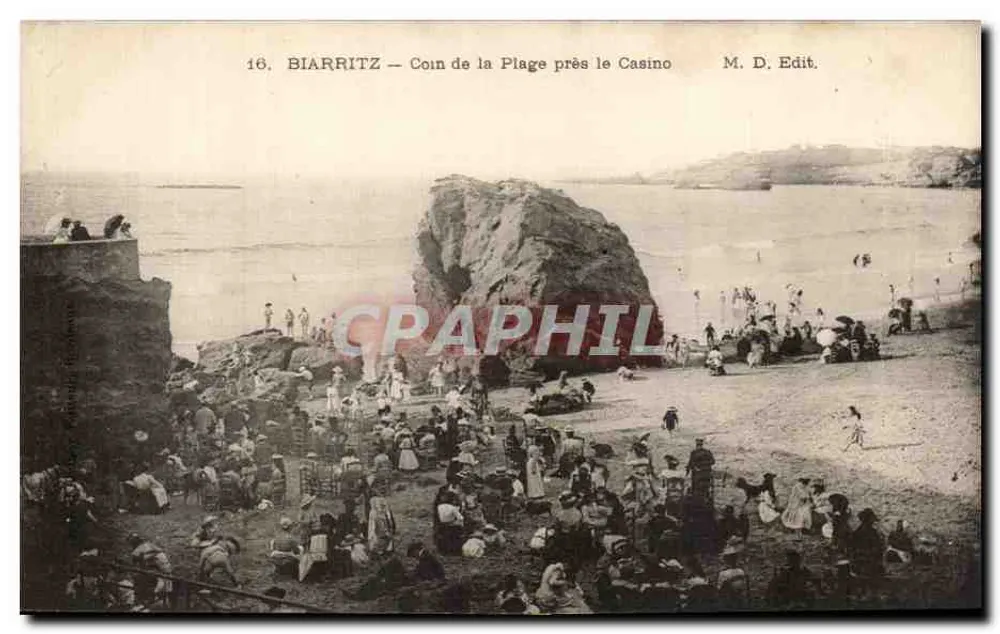 BIARRITZ — Ecke der Strand nahe dem Casino — M. D. Edit. - Vorderseite