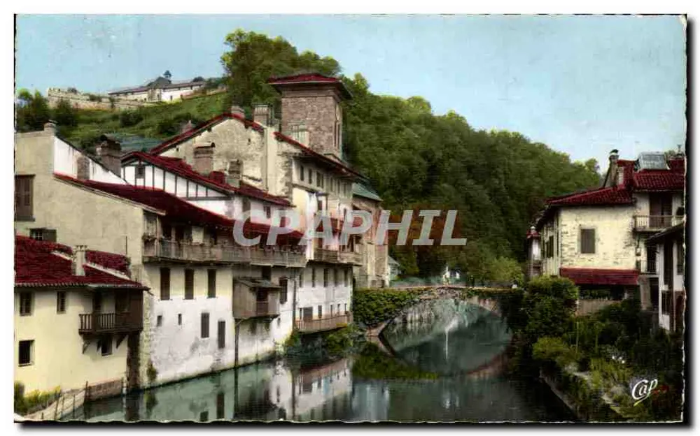 Saint-Jean-Pied-de-Port — Ansicht der Häuser am Nive — Cap - Vorderseite