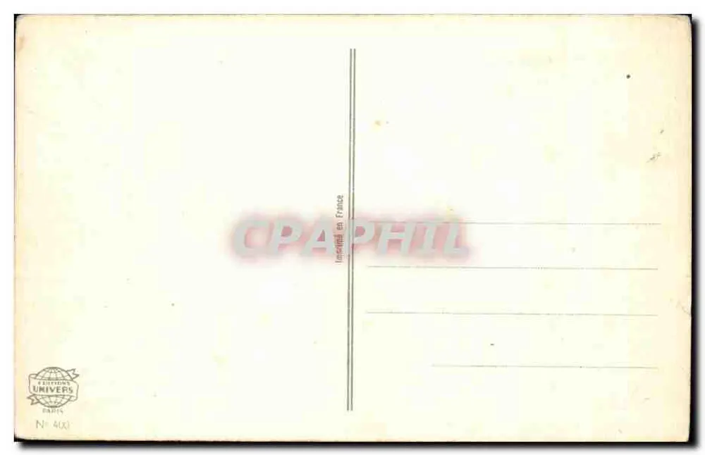Rosen und Schmetterling — Geburtstag — Éditions Univers, Paris, N° 400 - Rückseite