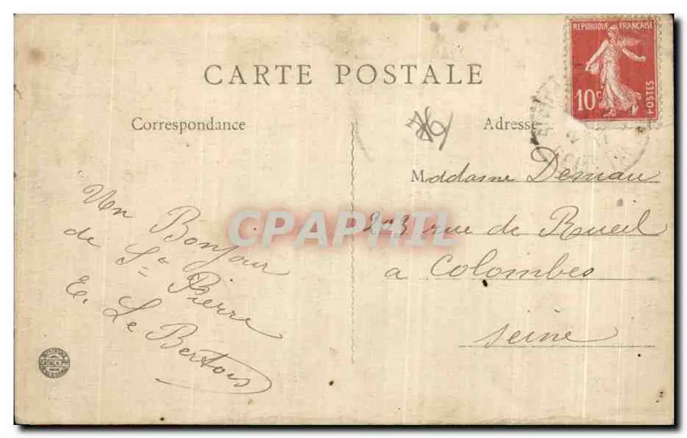 Saint-Pierre-en-Port — Terrasse des Casinos — L. J. n°1134 - Rückseite