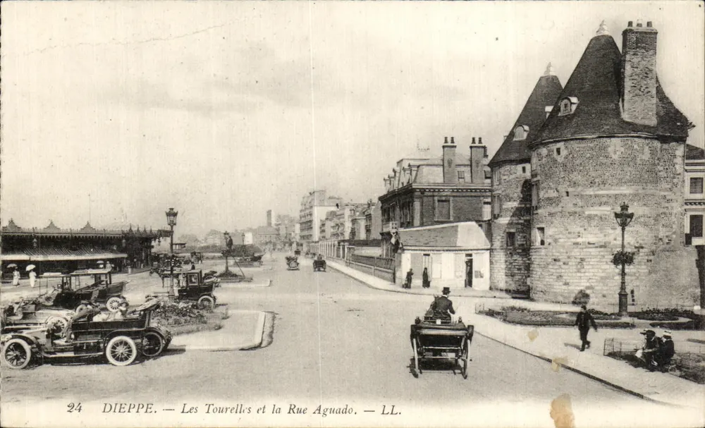 Dieppe — Les Tourelles und die Rue Aguado — LL. n°24 - Vorderseite