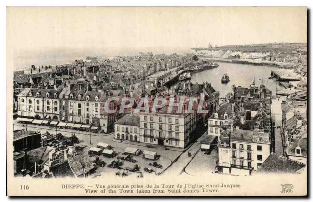 Dieppe — Allgemeiner Blick vom Turm der Kirche Saint-Jacques — Jhot. - Vorderseite