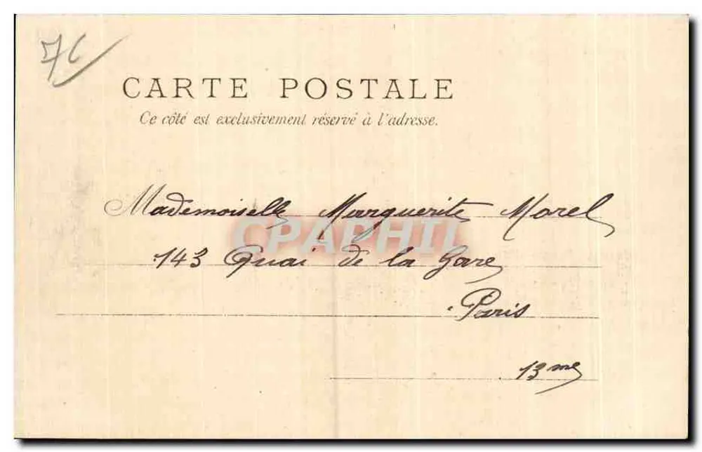 Dieppe — Ansicht der Stadt und des Schlosses — Verleger Tittorcel, Nr. 30 - Rückseite