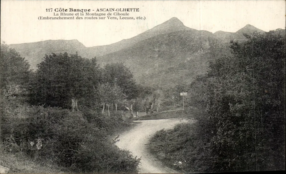 Côte Basque - ASCAIN-OLHETTE — La Rhune und die Montagne de Ciboule — unbekannter Verlag, Nr. 117 - Vorderseite
