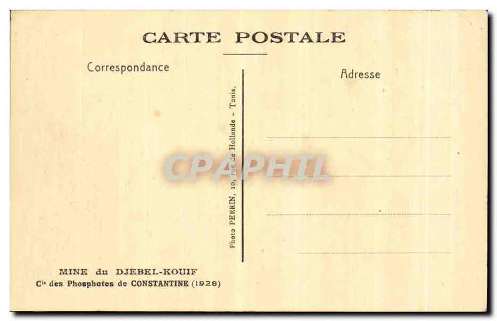 Kapelle des Kouif — 19. Station des Leidens — Jesus fällt zum zweiten Mal zu Boden — Cie des Phosphates de Constantine - Rückseite