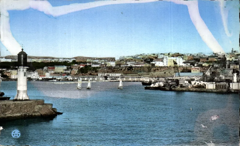 Mostaganem — Eingang zum Hafen und die Stadt — Ed. Alexandre Sirecky, Bd Marceau, Oran - Vorderseite