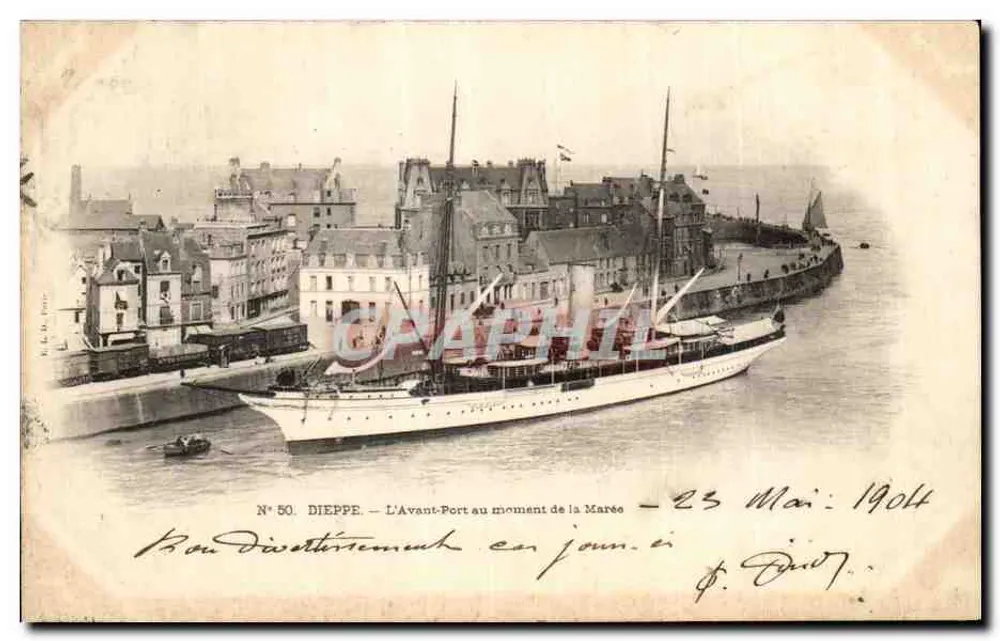 Dieppe — L'Avant-Port zur Zeit der Flut — Nr. 50, Verlag L.L.B. Paris - Vorderseite