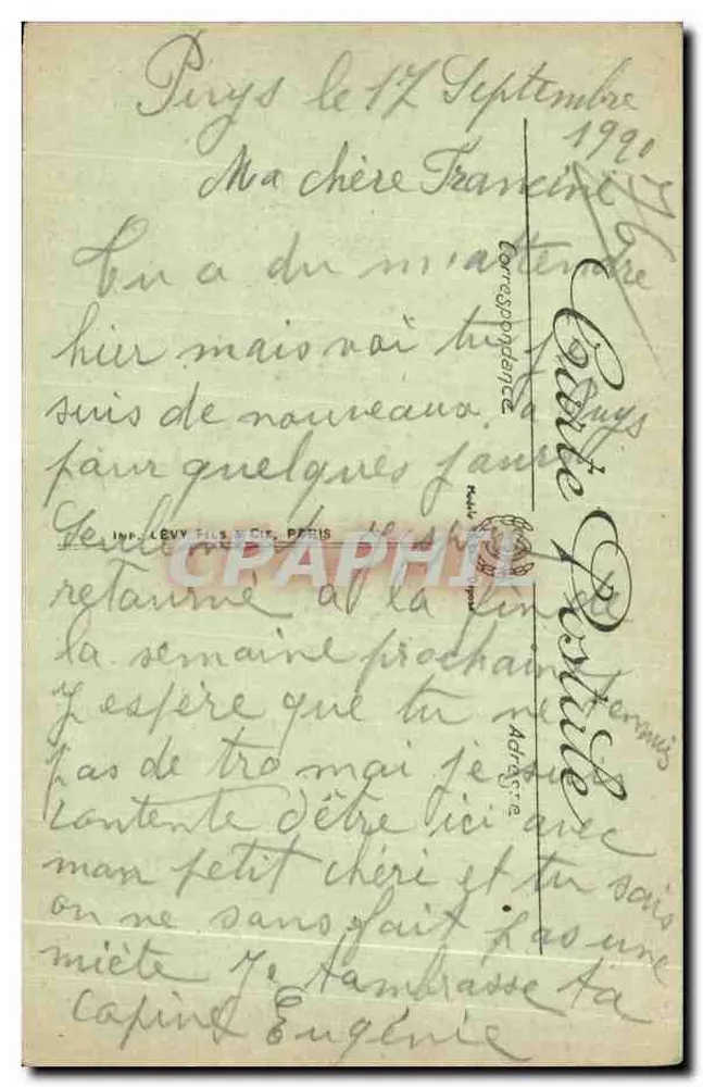 Dieppe — La Jetée à l'Heure de la Marée — LL. n° 232 - Verso