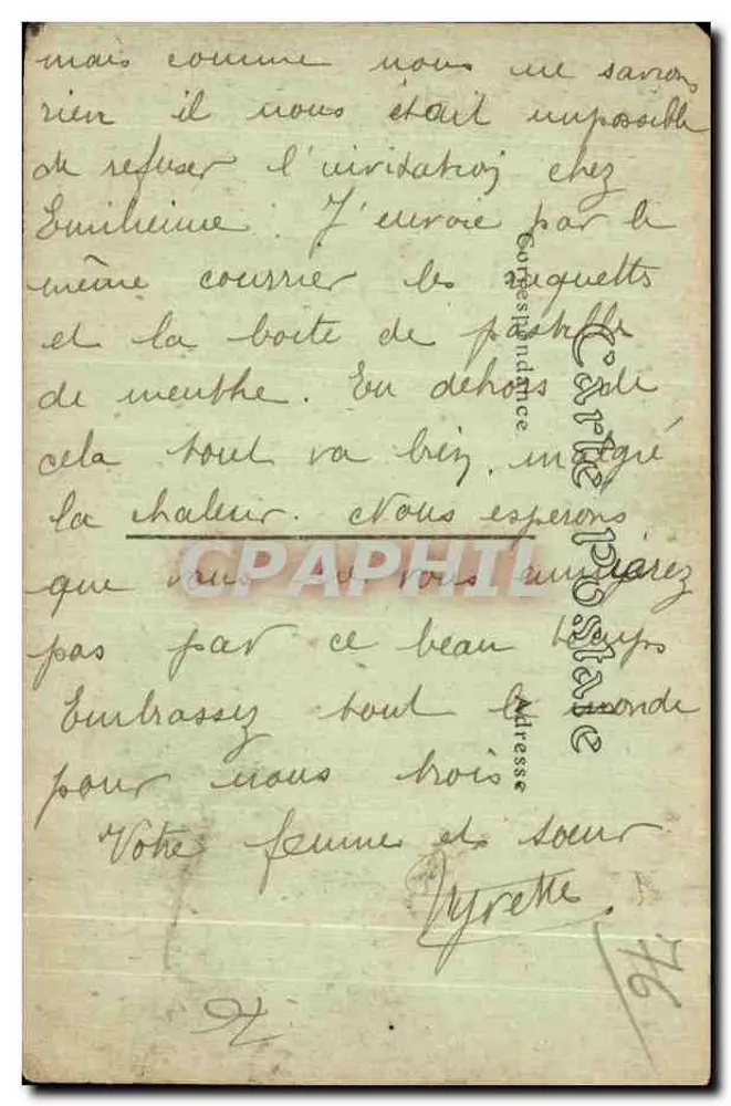 Le Havre — Perspektive der Rue de Paris, Blick vom Hafen — Verlag ND, n°43 - Rückseite