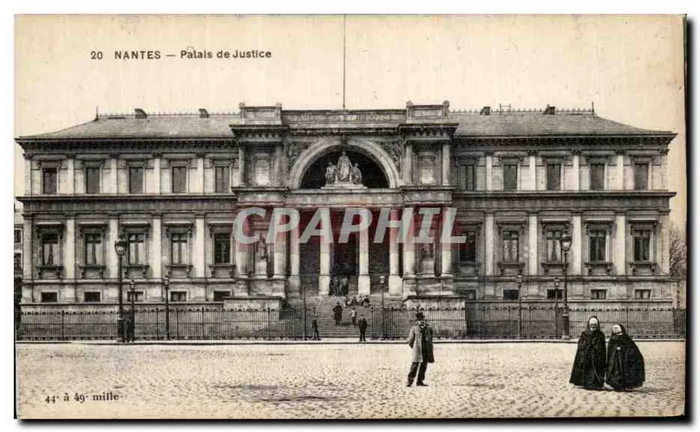NANTES — Palácio de Justiça — F. Chapeau, impressor-editor Nantes - Frente