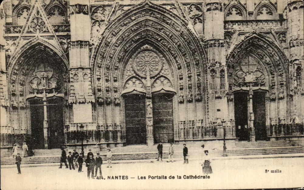 NANTES — Die Portale der Kathedrale — F. Chapeau Imp. Edito, Nantes - Vorderseite