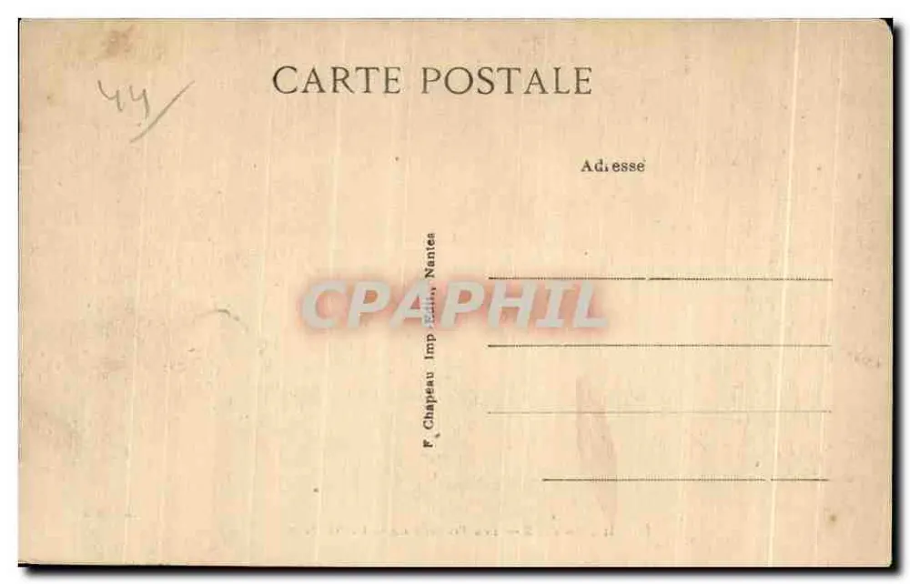 NANTES — Die Portale der Kathedrale — F. Chapeau Imp. Edito, Nantes - Rückseite