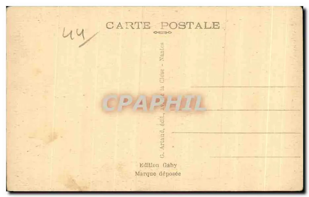 Nantes — Die Fontaine de la Place Royale — Gaby, n°443 - Rückseite