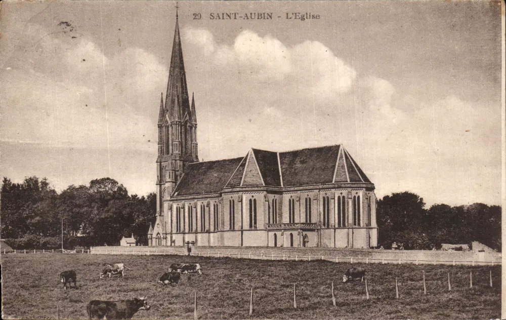 Saint-Aubin - A Igreja — editor desconhecido, n° 29 - Frente