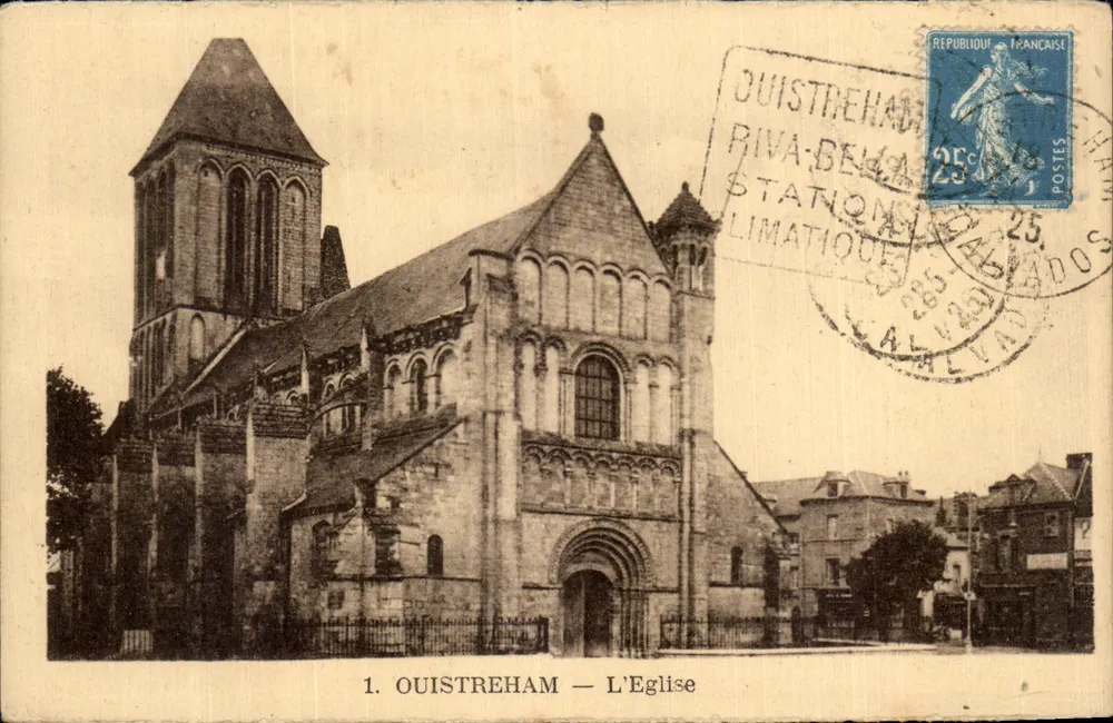 Ouistreham — A Igreja — Ed. Desoties - Frente