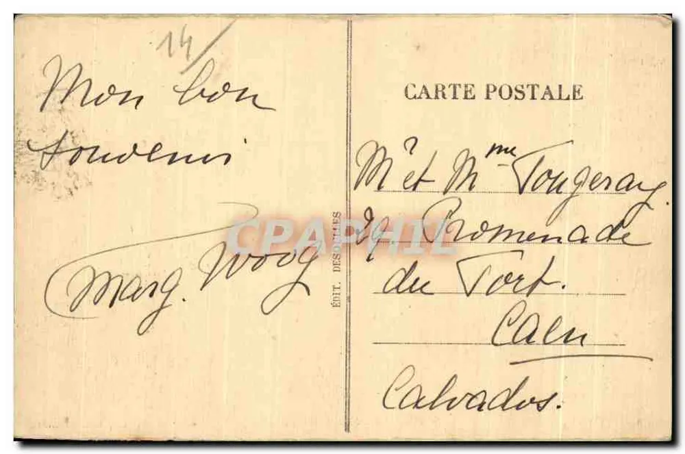 Ouistreham — A Igreja — Ed. Desoties - Verso