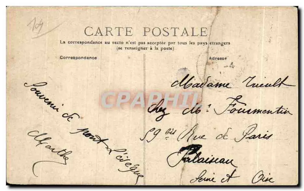 Pont-l'Évêque — Passerelle sur la Touques — R. Percepied, imp.-édit. - Verso