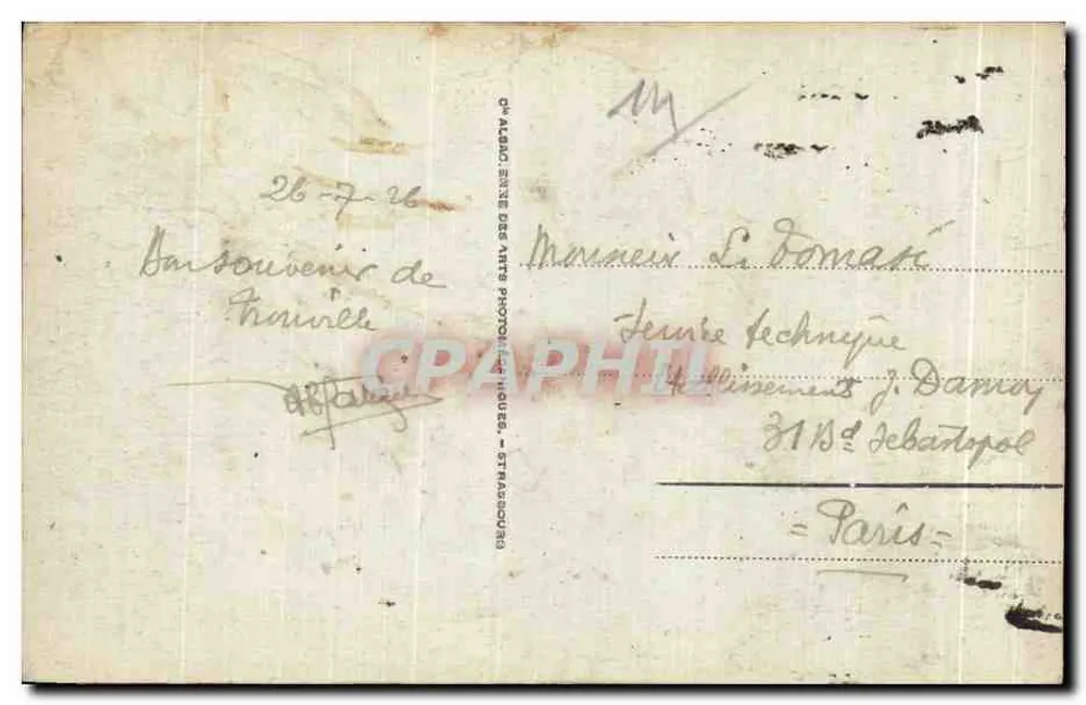 Trouville - Reine des Plages - La Plage — Éditeur O'ALBAN ENTRE DES ARTS PHOTOGRAPHIQUES, STRASBOURG - Rückseite