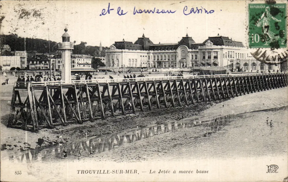 Trouville-sur-Mer — A Ponte em baixa maré — ND Fot. n°855 - Frente