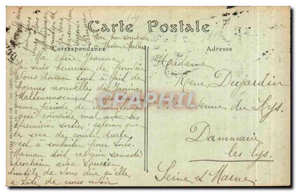 Trouville-sur-Mer — A Ponte em baixa maré — ND Fot. n°855 - Verso