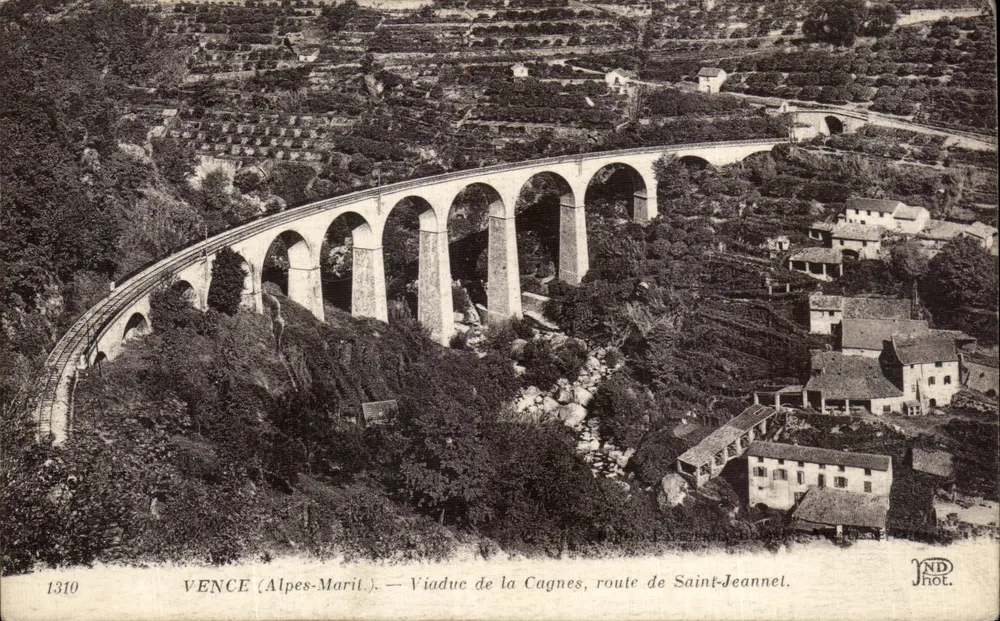 VENCE (Alpes-Maritimes) — Viaduc de la Cagnes, route de Saint-Jeannet — NDHOT, n°1310 - Vorderseite