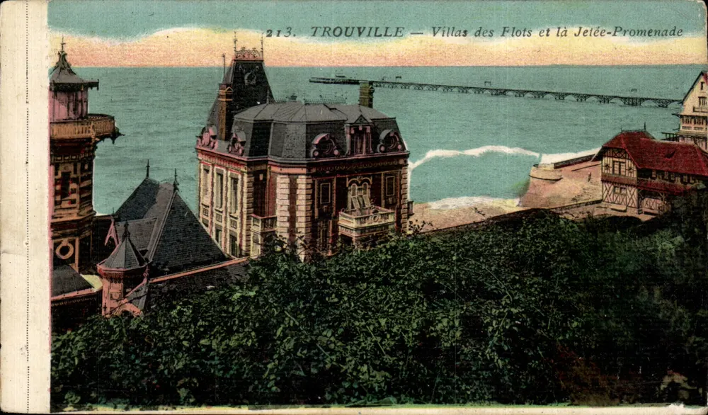 Trouville — Villas des Flots und die Mole-Promenade — unbekannter Verlag, Nr. 213 - Vorderseite
