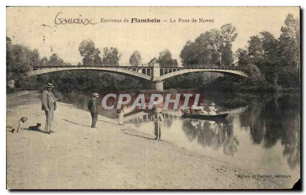 Um Flamboin — Die Brücke von Noven — Maury et Parisot, Verleger - Vorderseite