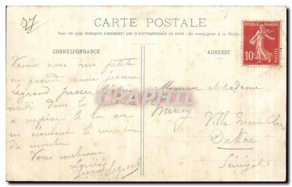 Montigny-sur-Loing — Le Pont — éditeur impr. sur la carte n°439 - Verso