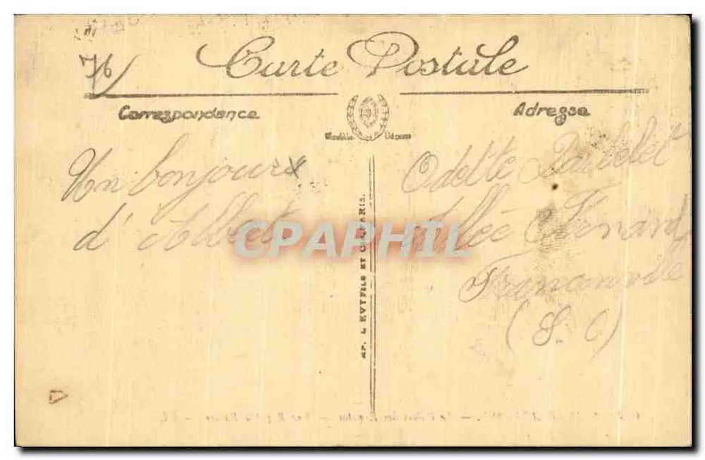 Sainte-Adresse — Le Palais des Régates — éditeur LL, n° 619 - Rückseite